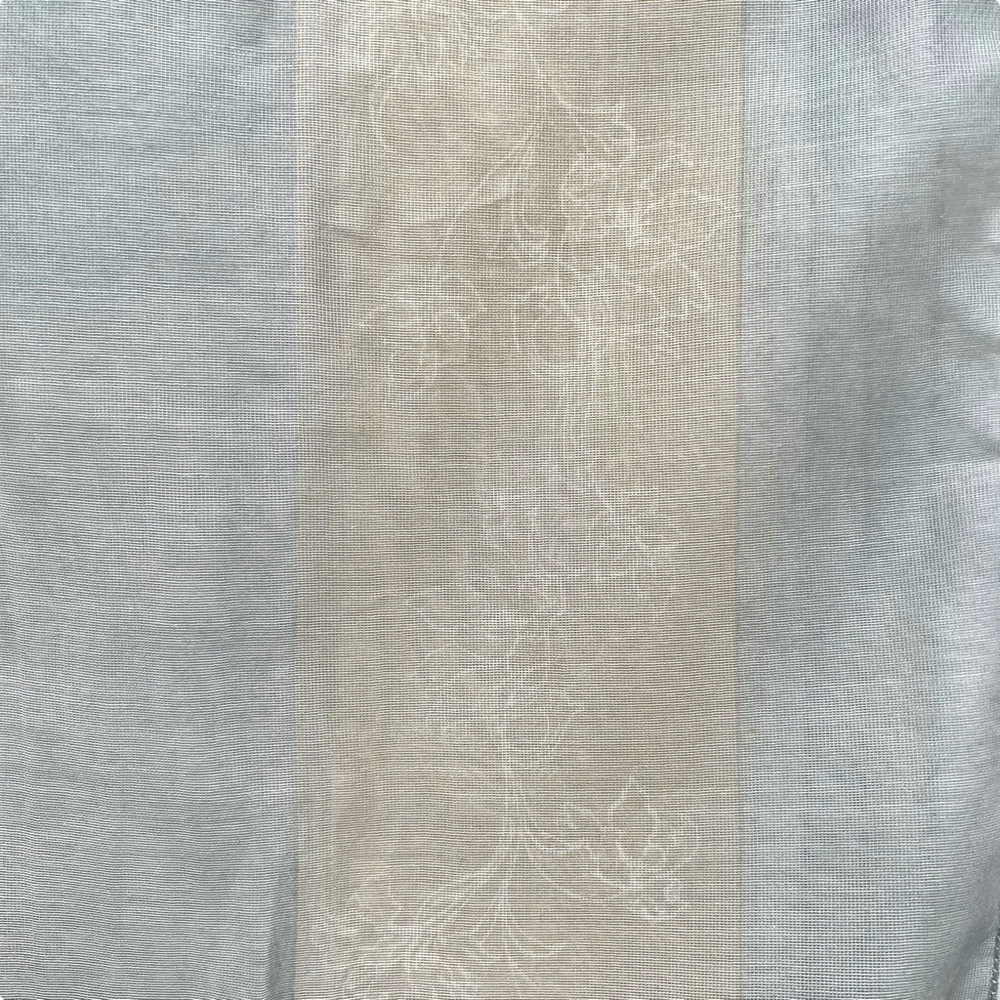 GIORGIO ARMANI LE COLLEZIONI CASHMERE/SILK BLUE & BEIGE FLORAL RECTANGLE SCARF - Picture 4 of 14